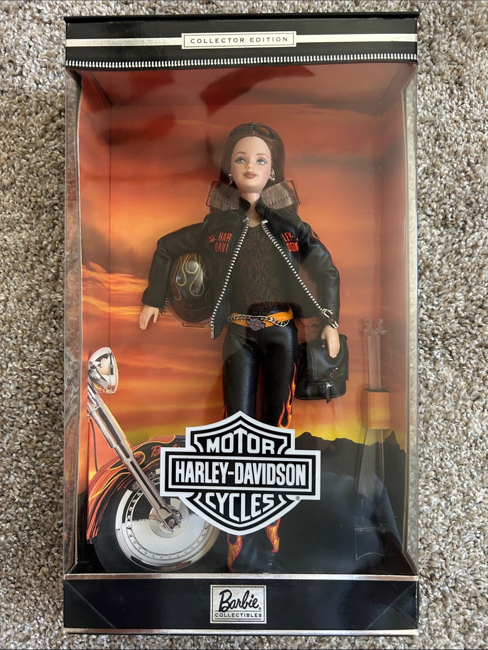 Harley-Davidson Barbie Doll - Black and Orange Outfit